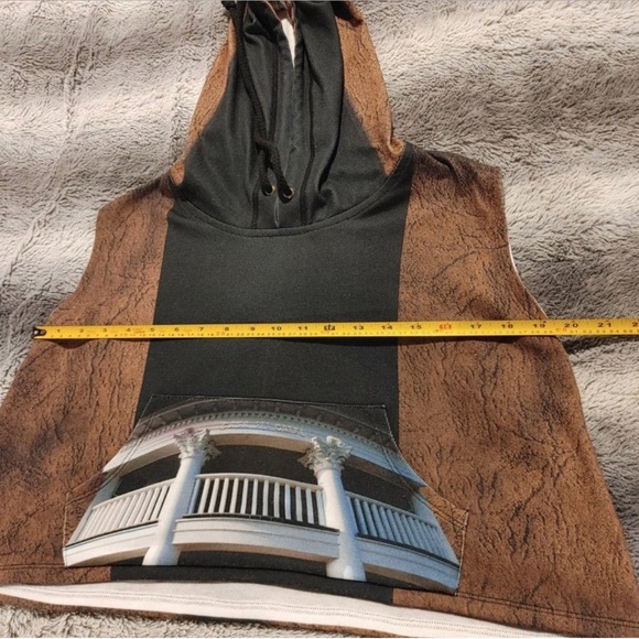 IPNG Women’s Size L/XL 8/10 . Art To Wear Sleeveless Hooded Pullover Shirt NEW - Picture 6 of 6
